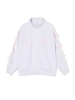 Bluza ze stójką i kokardami