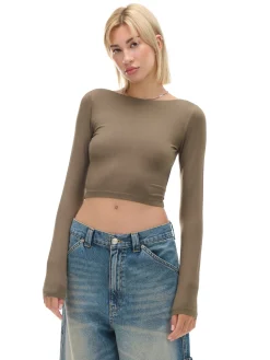 Bluzka longsleeve z wiskozą