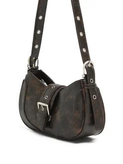 Brązowa torebka typu bagietka