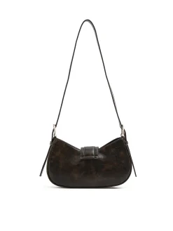 Brązowa torebka typu bagietka