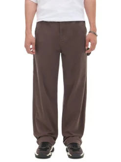 Brązowe spodnie wide leg