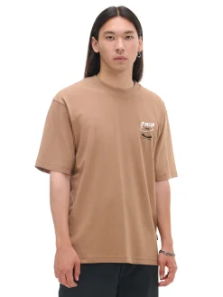 Brązowy T-shirt z kawą