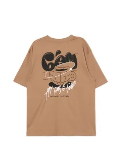 Brązowy T-shirt z kawą