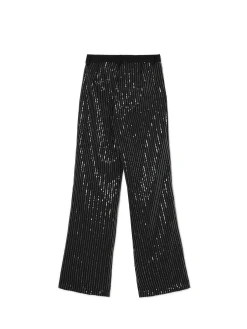 Cekinowe spodnie tailoring