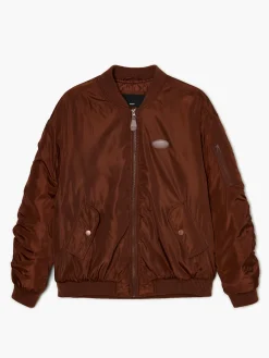 Ciemnobrązowa kurtka bomber