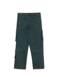 Ciemnoniebieskie jeansy wide leg