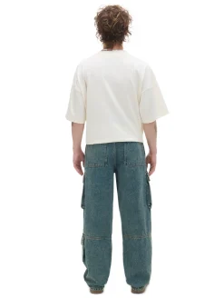 Ciemnoniebieskie jeansy wide leg