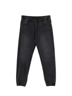 Ciemnoszare jeansowe joggery