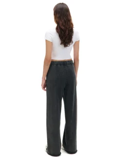 Ciemnoszare spodnie wide leg