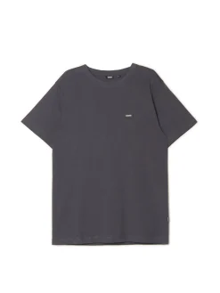 Ciemnoszary t-shirt z aplikacją Cropp