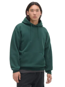 Ciemnozielona bluza regular z kapturem