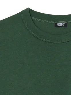 Ciemnozielona gładka koszulka