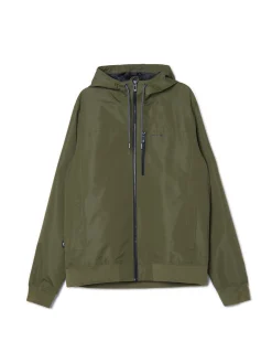 Ciemnozielona kurtka z kapturem