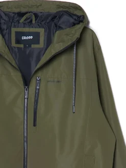 Ciemnozielona kurtka z kapturem