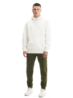 Ciemnozielone joggery basic z kieszeniami cargo