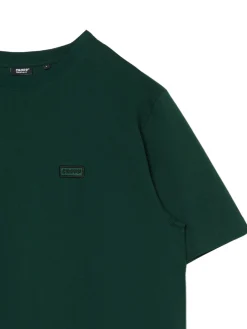 Ciemnozielony T-shirt z haftem