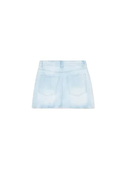 Cieniowana jasna jeansowa spódnica