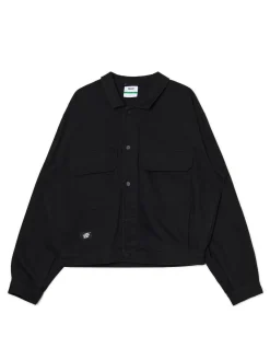 Czarna bawełniana kurtka katanka