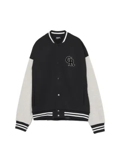 Czarna bluza college na zatrzaski