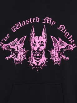 Czarna bluza hoodie z dobermanami UNISEX