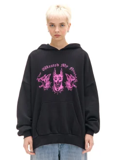 Czarna bluza hoodie z dobermanami UNISEX