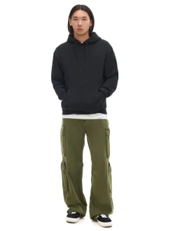 Czarna bluza regular z kapturem