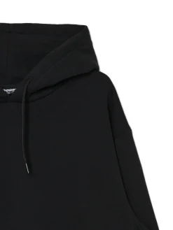 Czarna bluza regular z kapturem