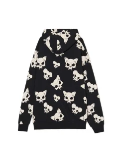 Czarna bluza z czaszkami kotów