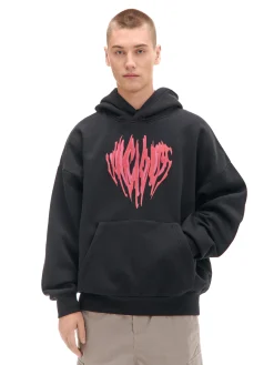 Czarna bluza z efektownym nadrukiem UNISEX