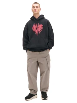 Czarna bluza z efektownym nadrukiem UNISEX