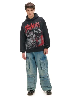 Czarna bluza z kapturem Slipknot