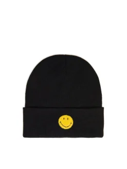 Czarna czapka beanie z naszywką Smiley®