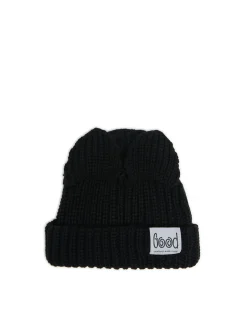 Czarna czapka z uszami