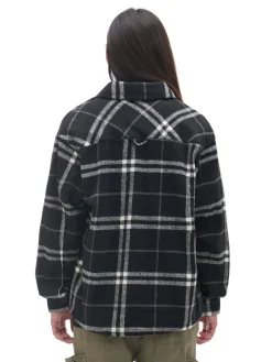 Czarna flanelowa koszula z domieszką wełny