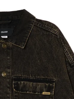 Czarna jeansowa kurtka