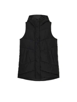 Czarna kamizelka puffer z kapturem