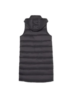 Czarna kamizelka puffer z kapturem