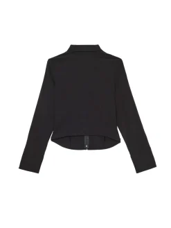 Czarna koszula z podwójnym suwakiem