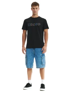 Czarna koszulka CROPP