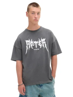 Czarna koszulka z efektem sprania