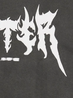 Czarna koszulka z efektem sprania