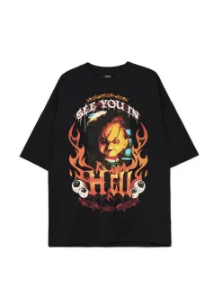 Czarna koszulka z Laleczką Chucky