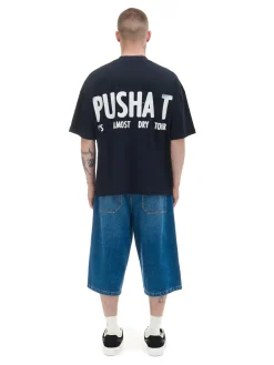 Czarna koszulka z nadrukiem Pusha T.