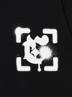 Czarna koszulka z nadrukiem po obu stronach