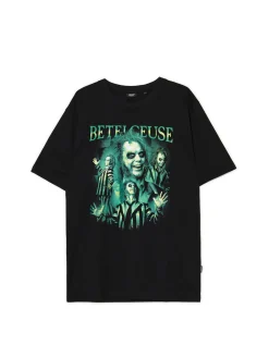 Czarna koszulka z nadrukiem Beetlejuice UNISEX