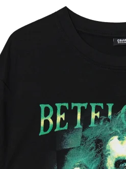 Czarna koszulka z nadrukiem Beetlejuice UNISEX