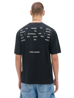 Czarna koszulka z nadrukiem Tupac Shakur