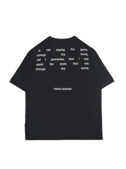 Czarna koszulka z nadrukiem Tupac Shakur