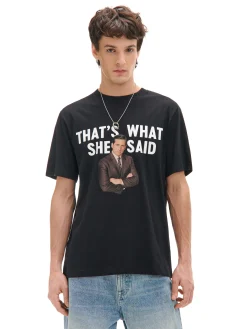 Czarna koszulka z nadrukiem The Office