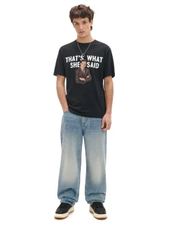 Czarna koszulka z nadrukiem The Office